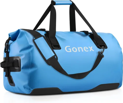 Vista 18 de Gonex Bolsa de lona impermeable extra grande de 40 L, 60 L, 80 L, bolsa de lona seca de viaje, bolsa resistente con correas y asas duraderas