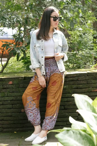 Vista 3 de LOFBAZ Harem Pants for Women Yoga S-4XL Plus Boho Hippie Clothing PJ