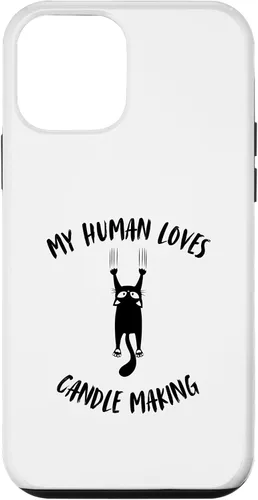 Vista 16 de iPhone 16 My Human Loves Candle Making - Cat Parent Hobby Lover Case