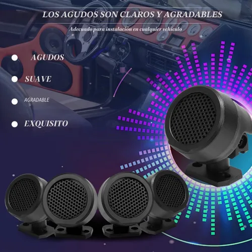 Vista 6 de FERCAISH 4 altavoces de coche de 500 W, TP-006A de alta potencia estéreo para coche, altavoces verticales redondos fáciles de instalar para montaje