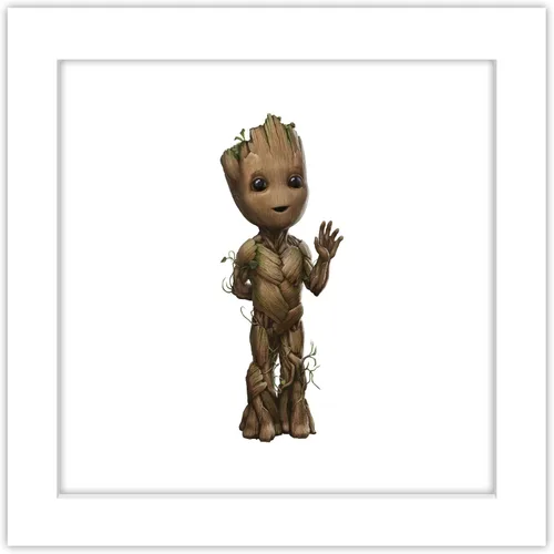 Vista 10 de Trends International Gallery Pops Marvel I Am Groot - Póster de pared de Baby Groot, 12 x 12 pulgadas, versión enmarcada en negro