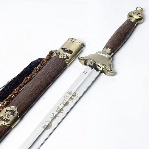 Vista 2 de Tiger Claw tradicionales Single recta de acero inoxidable espada – 22," 24," 26," 28," 30," 32