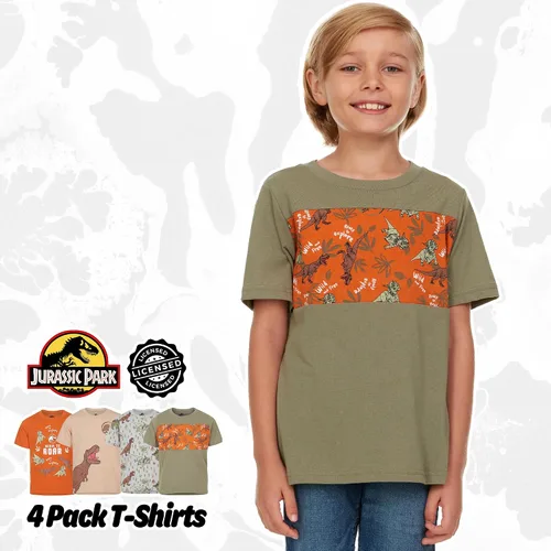 Vista 5 de Jurassic World Park - Camiseta de manga corta para niños (4 unidades)