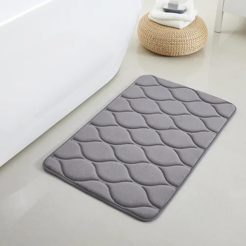 Vista 29 de Yafa Home Fashion 1 alfombra de baño de 17 x 24 pulgadas, espuma viscoelástica, absorbente de agua y antideslizante, color negro