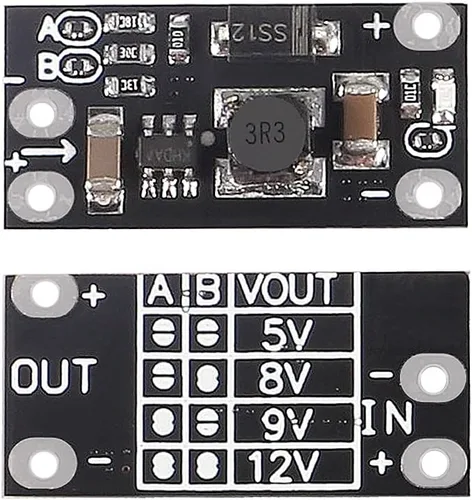 Vista 2 de AITRIP 10 unids 1.5A multifunción Mini Boost Module Step Up Board 3.7V a 5V 8V 9V 12V Step Up Board con indicador LED para DIY módulo de voltaje
