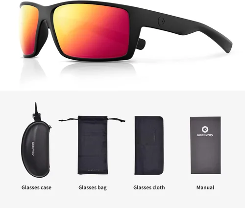 Vista 5 de SEEKWAY Polarized Sunglasses for Men Women Sports Outdoor Fishing Cycling Running Driving UV Protection TR90