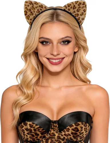 Vista 10 de Bonnie Z. Leonardo Diadema acolchada con orejas de gato A-Negro