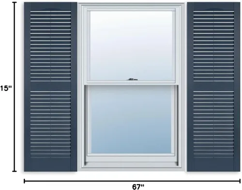 Vista 22 de Persianas estándar exteriores de vinilo para ventanas Borgoña