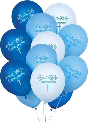 Vista 10 de Unique Fancy Blue Cross - Servilletas de almuerzo para la primera comunión (paquete de 16), elegantes y benditas esenciales para fiestas, perfectas