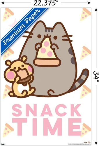 Vista 3 de Trends International Pusheen - Póster de pared Snack Time, 22.375 x 34 pulgadas, versión premium sin marco