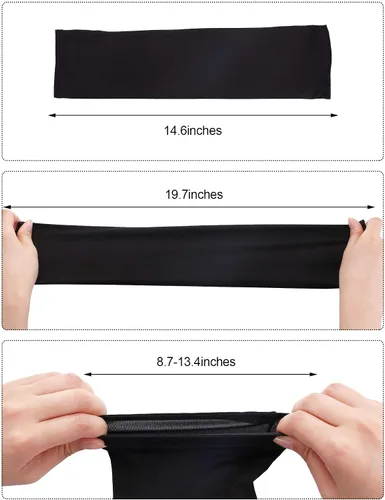 Vista 4 de Boao 10 pares de mangas UV para brazos para hombres y mujeres, cubierta de tatuajes refrescante, mangas de compresión con protección solar