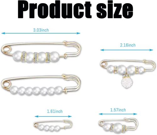Vista 6 de Broche de perlas de moda, suéter chal perla, elegante y a la moda, mejora tu temperamento, adecuado para una variedad de ocasiones para llevar
