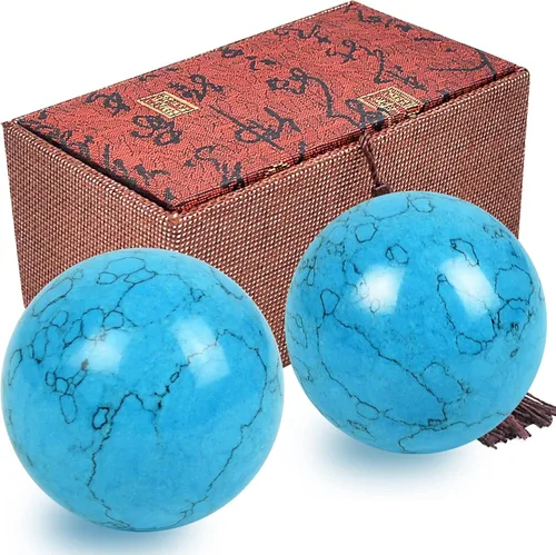 Vista 9 de Fengshuibringluck Bolas de salud chinas Baoding de cristal natural de 1.6 pulgadas para terapia de manos, ejercicio y alivio del estrés