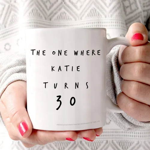 Vista 297 de Trend Setters Friends the Television Show – 25 años – Mercancía oficial – Taza de café o té de cerámica blanca de 11 onzas – perfecta para regalar