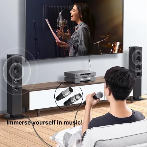 Vista 7 de 2 machos + 2 hembras 3 pines XLR tipo soldadura micrófono línea conector conector micrófono audio socket (paquete de 4)