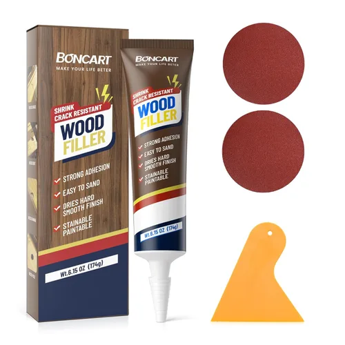 Vista 9 de Boncart - Relleno de madera, 6.15 oz de masilla de madera pintable Natural