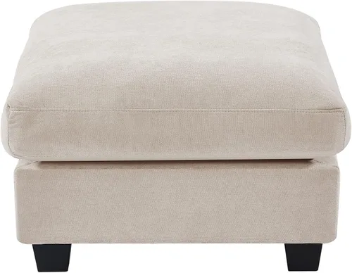 Vista 7 de U Style - Sofá modular grande en forma de L relleno de plumas, sofá convertible con diván reversible para sala de estar (beige)