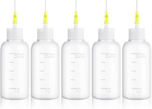 Vista 11 de FJNATINH Botella exprimible de pegamento con punta de aguja de 30 cc, botellas aplicadoras de puntas de precisión, paquete de 5