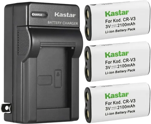 Vista 6 de Kastar Cargador de batería de pared de CA CR-V3 para Kodak DX6340, DX6440, CD33, Z650 Zoom, Z663 Zoom, Z700, Z710, Z740, Z885, Z1275, CR-V3, CR-V3P