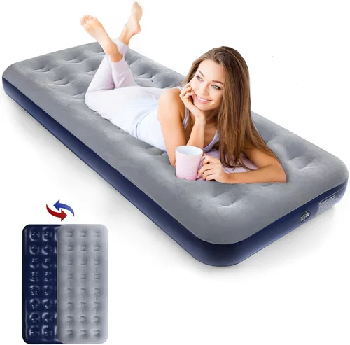 Vista 13 de Colchón de aire para camping de tamaño completo a prueba de fugas, almohadilla para dormir, cama de viaje, cama de aire portátil para hogar