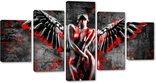Vista 8 de Lienzo extra grande sexy chica desnuda durmiendo en la cama, arte de pared con marco de madera sexy para mujeres desnudas, obras de arte, arte