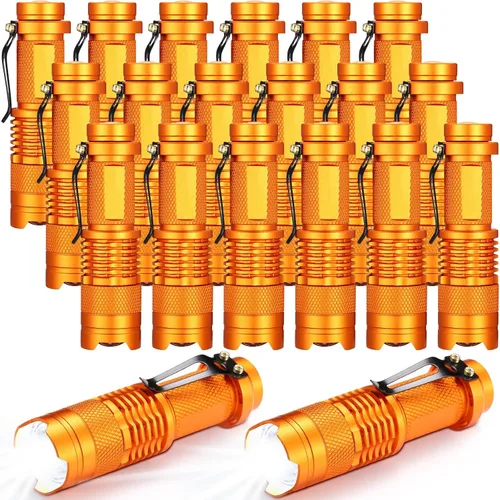 Vista 9 de Fumete 20 Piezas Linterna LED Mini 3 Modos Antorcha Táctica Pequeña Resistente al Agua Linterna de Bolsillo con Enfoque Ajustable Linterna Tipo