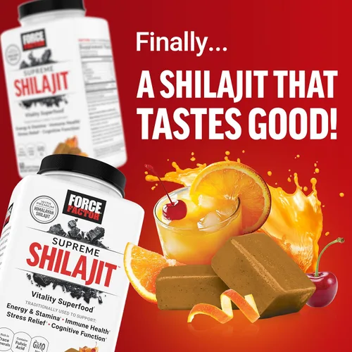 Vista 4 de Force Factor Supreme Shilajit, shilajit del Himalaya prémium para hombres y mujeres, promueve la energía, la resistencia, la salud inmunológica
