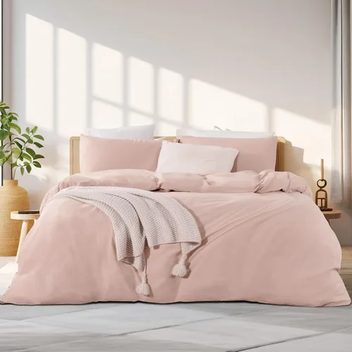 Vista 279 de NEXHOME PRO Funda de edredón Twin XL 100% algodón lavado, transpirable, duradera, texturizada, similar al lino, juego de ropa de cama para el hogar