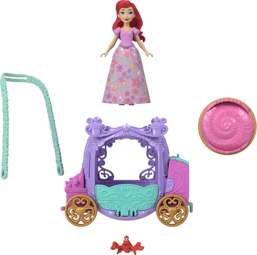 Vista 6 de Mattel Disney Princess Toys Surprise - Muñeca pequeña y vehículo