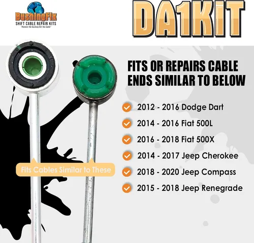 Vista 4 de BushingFix DA1KIT Kit de reparación de bujes de varilla tensor de cambio de transmisión manual, buje de cable de cambio para modelos seleccionados