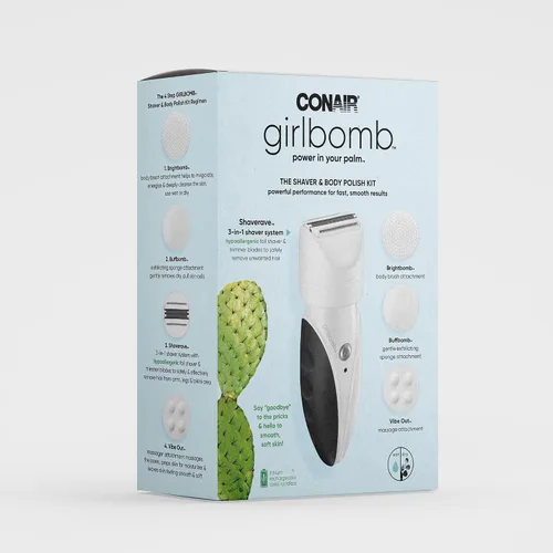 Vista 7 de Conair GIRLBOMB - Afeitadora para mujer y amortiguador corporal, húmedo/seco, recargable de iones de litio