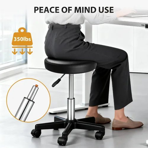 Vista 7 de Nova Microdermabrasion Taburete giratorio con ruedas, taburete giratorio ajustable para dibujar tatuajes, silla de oficina para barra de masaje