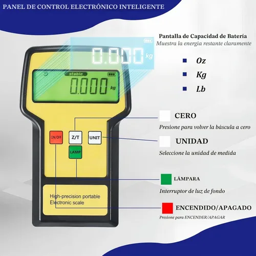 Vista 4 de Báscula digital de carga de refrigerante de 220 libras para HVAC