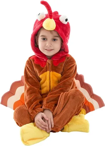 Vista 2 de HSCTEK Disfraces de Acción de Gracias para recién nacidos, bebés y niños pequeños 90% Upgraded Flannel Fleece/ 10% Spandex, Versatile Design
