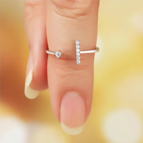 Vista 3 de Anillos minimalistas de plata de ley 925 para mujer, anillos apilables, regalos de cumpleaños para hermanas, hija, mamá