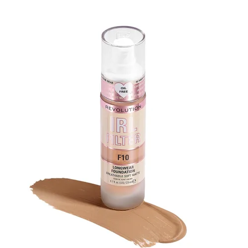 Vista 20 de Revolution IRL Filter Longwear Foundation, F7 Fórmula suave y transpirable, cobertura media a completa, acabado mate, vegano y libre de crueldad