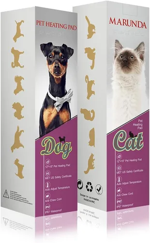 Vista 7 de MARUNDA Almohadilla térmica para mascotas, almohadilla térmica para gatos impermeable para interiores, temperatura constante automática, cable