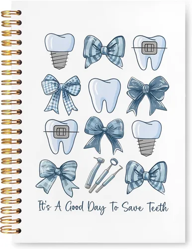 Vista 20 de Regalos para Dentistas, Cuaderno Diario, Regalos para Asistente de Higiene Dental y Oficina para Mujeres, Cuaderno de Espiral de Tapa Dura 14x21 Cm