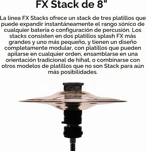 Vista 3 de Zildjian Platillo FXSTK8 8" FX Stack