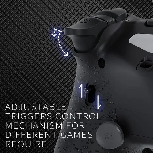 Vista 5 de HEXGAMING NEW SPIKE 2 Back Buttons & Interchangeable Thumbsticks & Triggers Stop Compatible with ps4 Pro Controller with Paddles - Biological Hazard