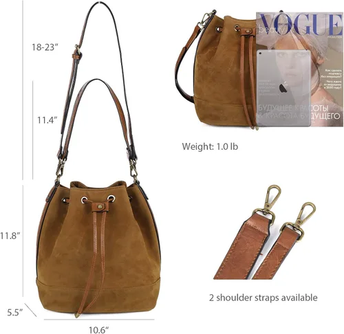 Vista 5 de AFKOMST Bolsas de cubo y monederos para mujer con cordón y 2 correas desmontables