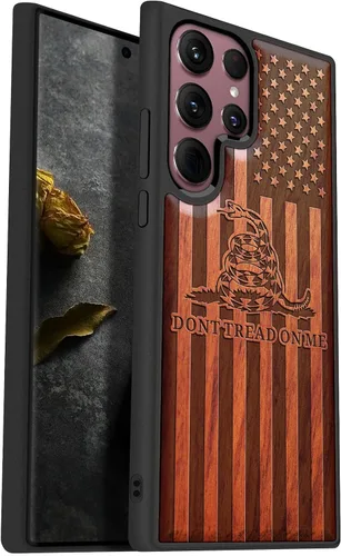 Vista 12 de Carveit Funda de madera para Galaxy S22 [madera natural y TPU suave] a prueba de golpes, diseño de madera compatible con Samsung S22