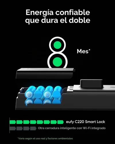Vista 6 de eufy Security Smart Lock C220, cerradura de puerta de entrada sin llave