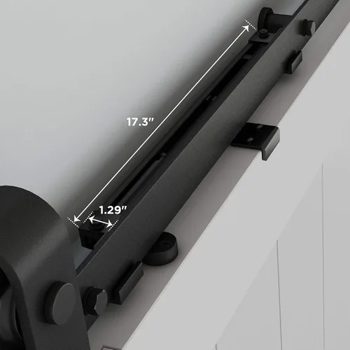 Vista 2 de National Hardware N700-112 Hardware de puerta corredera cierre suave, negro mate, 13-3/8