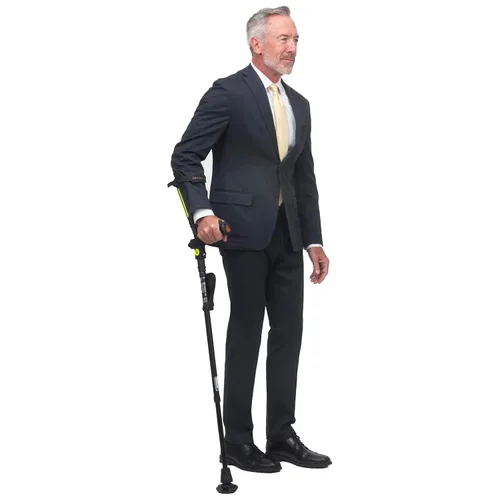 Vista 6 de Nueva generación Ergobaum ergonómico muleta/bastón (unidad individual) Ergobaum de una sola unidad que actúa como un bastón de rendimiento fuerte