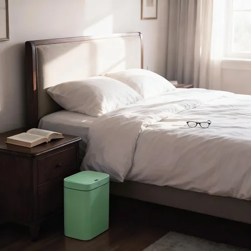 Vista 7 de Bote de basura con sensor de movimiento, automático de 4 galones con tapa hermética sellada, recargable por USB, compacto para baño, cocina