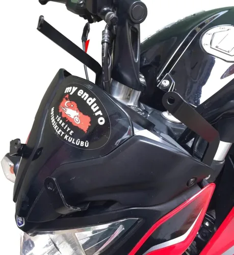 Vista 4 de GP Kompozit Parabrisas largo Touring transparente compatible con Bajaj Pulsar NS200 2011-2023 23.2 in
