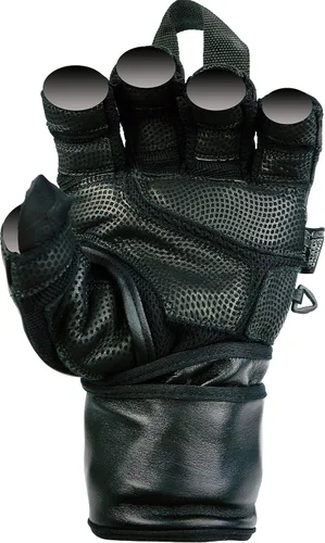 Vista 5 de Epic Leather Gym Gloves with Built in 2" Wide Wrist Wraps Best Grip & Design for Weightlifting Power Lifting Bodybuilding & Strength Training