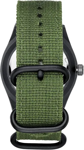 Vista 2 de Relojes militares para hombre, reloj militar militar de cuarzo analógico impermeable para hombre, pantalla de fecha, nailon táctico, deportes
