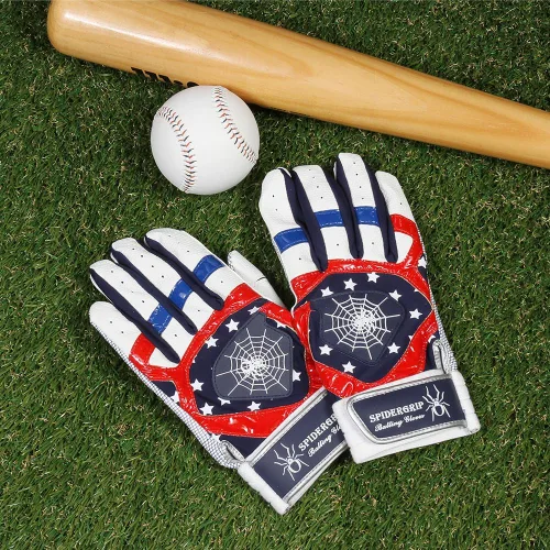 Vista 4 de J&S Sporting Spider Grip - Guantes de bateo de béisbol antideslizantes - Agarre antideslizante duradero para hombres y jóvenes jugadores